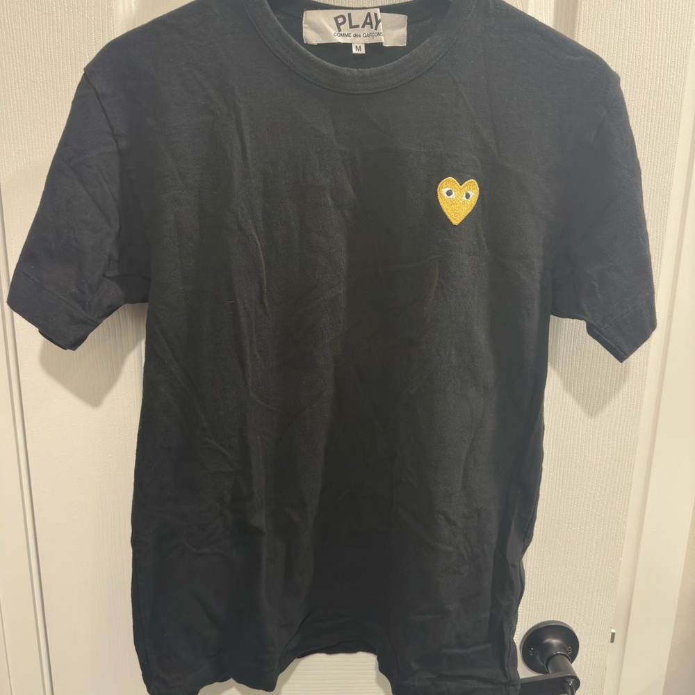 Comme des Garcons Black and Yellow Short Sleeve Tee